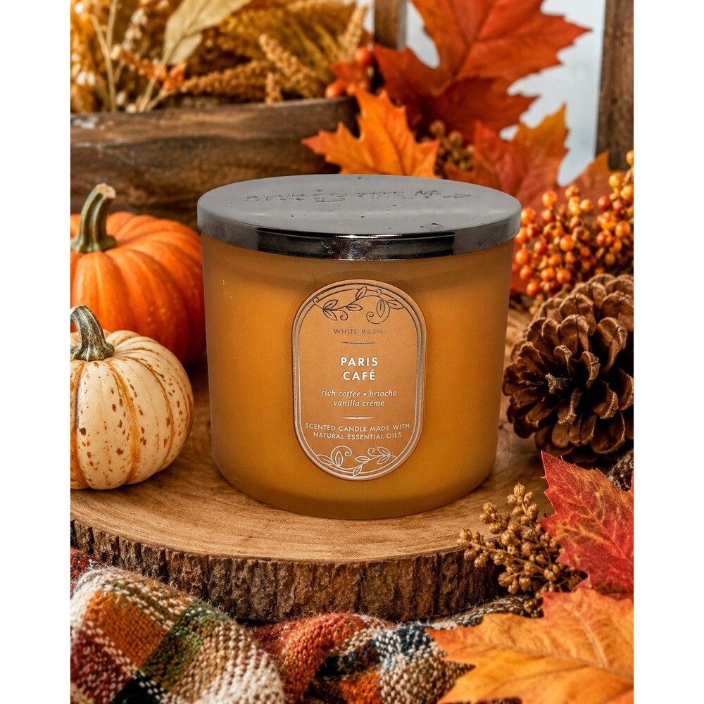 1 BATH & BODY WORKS PAIRS CAFE COFFEE 3-WICK! Never Been Used Lid Is Dirty!